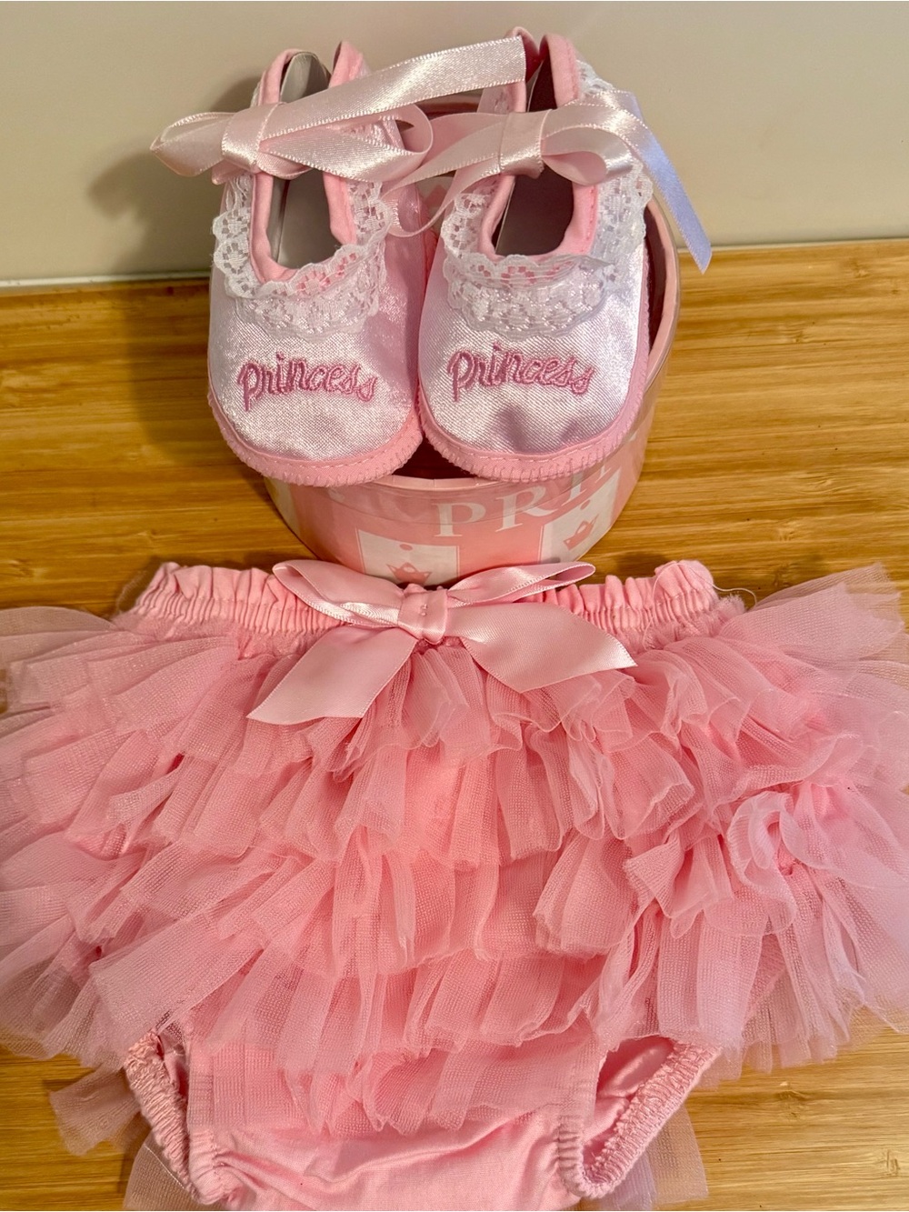 Mud Pie Pink Baby Bloomer Set with Satin Bow